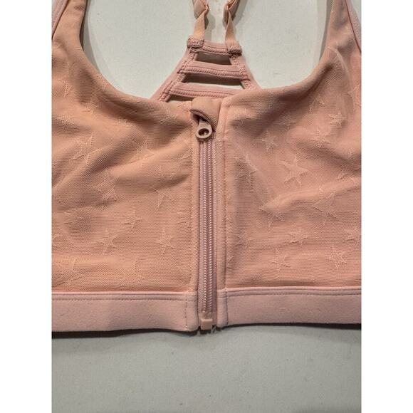 Lorna Jane Star Print Runaway Ballerina Sportsbra Mesh Cut Out Back Gym Bra - Picture 3 of 5